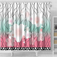 Japanese Kocho Pattern Shower Curtain Insect Pillar Butterfly Flower Fairy - Wonder Print Shop