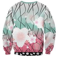 Japanese Kocho Pattern Sweatshirt Insect Pillar Butterfly Flower Fairy - Wonder Print Shop