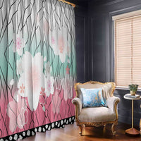 Japanese Kocho Pattern Window Curtain Insect Pillar Butterfly Flower Fairy - Wonder Print Shop