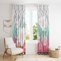 Japanese Kocho Pattern Window Curtain Insect Pillar Butterfly Flower Fairy - Wonder Print Shop