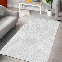Samoa Lotu Tamaiti Area Rug Polynesian White Sunday Simple LT9 - Wonder Print Shop