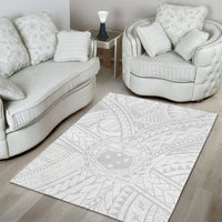 Samoa Lotu Tamaiti Area Rug Polynesian White Sunday Simple LT9 - Wonder Print Shop