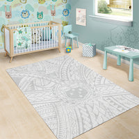 Samoa Lotu Tamaiti Area Rug Polynesian White Sunday Simple LT9 - Wonder Print Shop
