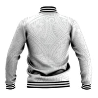Samoa Lotu Tamaiti Baseball Jacket Polynesian White Sunday Simple LT9 - Wonder Print Shop