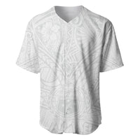 Samoa Lotu Tamaiti Baseball Jersey Polynesian White Sunday Simple LT9 - Wonder Print Shop