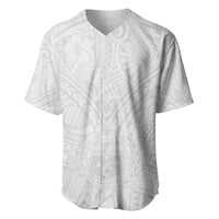 Samoa Lotu Tamaiti Baseball Jersey Polynesian White Sunday Simple LT9 - Wonder Print Shop