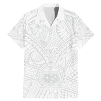Samoa Lotu Tamaiti Family Matching Mermaid Dress and Hawaiian Shirt Polynesian White Sunday Simple LT9 - Wonder Print Shop