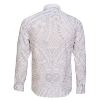 Samoa Lotu Tamaiti Family Matching Short Sleeve Bodycon Dress and Hawaiian Shirt Polynesian White Sunday Simple - Wonder Print Shop