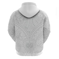 Samoa Lotu Tamaiti Hoodie Polynesian White Sunday Simple - Wonder Print Shop