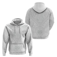 Samoa Lotu Tamaiti Hoodie Polynesian White Sunday Simple - Wonder Print Shop