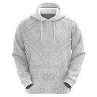 Samoa Lotu Tamaiti Hoodie Polynesian White Sunday Simple - Wonder Print Shop