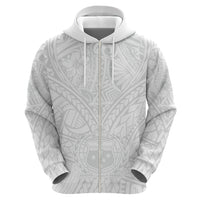Samoa Lotu Tamaiti Hoodie Polynesian White Sunday Simple - Wonder Print Shop