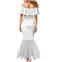 Samoa Lotu Tamaiti Mermaid Dress Polynesian White Sunday Simple - Wonder Print Shop