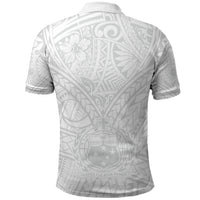 Samoa Lotu Tamaiti Polo Shirt Polynesian White Sunday Simple - Wonder Print Shop