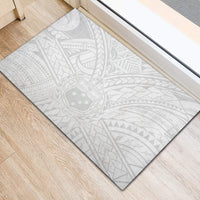 Samoa Lotu Tamaiti Rubber Doormat Polynesian White Sunday Simple - Wonder Print Shop