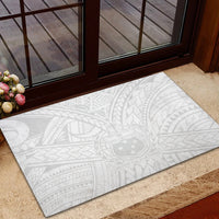 Samoa Lotu Tamaiti Rubber Doormat Polynesian White Sunday Simple - Wonder Print Shop