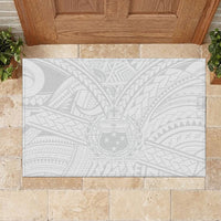 Samoa Lotu Tamaiti Rubber Doormat Polynesian White Sunday Simple - Wonder Print Shop