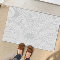 Samoa Lotu Tamaiti Rubber Doormat Polynesian White Sunday Simple - Wonder Print Shop