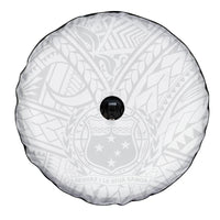 Samoa Lotu Tamaiti Spare Tire Cover Polynesian White Sunday Simple - Wonder Print Shop