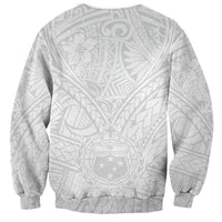 Samoa Lotu Tamaiti Sweatshirt Polynesian White Sunday Simple - Wonder Print Shop