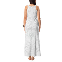Samoa Lotu Tamaiti Tank Maxi Dress Polynesian White Sunday Simple - Wonder Print Shop
