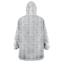 Samoa Lotu Tamaiti Wearable Blanket Hoodie Polynesian White Sunday Simple - Wonder Print Shop