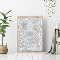 Samoa Lotu Tamait Canvas Wall Art Tropical Plant White Sunday With Polynesia Pattern LT9 - Wonder Print Shop