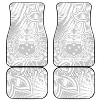 Samoa Lotu Tamait Car Mats Tropical Plant White Sunday With Polynesia Pattern LT9 - Wonder Print Shop