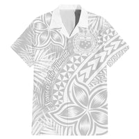 Samoa Lotu Tamait Family Matching Mermaid Dress and Hawaiian Shirt Tropical Plant White Sunday With Polynesia Pattern LT9 - Wonder Print Shop