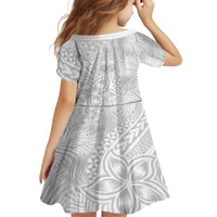 Samoa Lotu Tamait Family Matching Summer Maxi Dress and Hawaiian Shirt Tropical Plant White Sunday With Polynesia Pattern - Wonder Print Shop