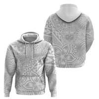 Samoa Lotu Tamait Hoodie Tropical Plant White Sunday With Polynesia Pattern - Wonder Print Shop
