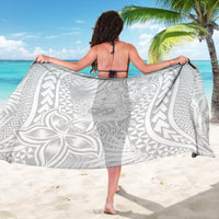 Samoa Lotu Tamait Sarong Tropical Plant White Sunday With Polynesia Pattern - Wonder Print Shop