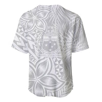 Personalised Samoa Lotu Tamait Baseball Jersey Tropical Plant White Sunday With Polynesia Pattern LT9 - Wonder Print Shop