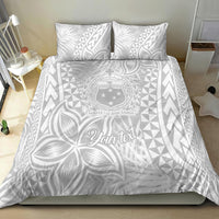 Personalised Samoa Lotu Tamait Bedding Set Tropical Plant White Sunday With Polynesia Pattern LT9 - Wonder Print Shop