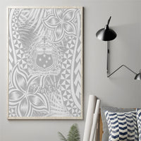 Personalised Samoa Lotu Tamait Canvas Wall Art Tropical Plant White Sunday With Polynesia Pattern LT9 - Wonder Print Shop