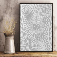 Personalised Samoa Lotu Tamait Canvas Wall Art Tropical Plant White Sunday With Polynesia Pattern LT9 - Wonder Print Shop