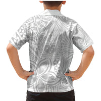 Personalised Samoa Lotu Tamait Family Matching Mermaid Dress and Hawaiian Shirt Tropical Plant White Sunday With Polynesia Pattern LT9 - Wonder Print Shop