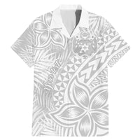 Personalised Tonga White Sunday Family Matching Mermaid Dress and Hawaiian Shirt Tropical Plant With Polynesian Pattern LT9 - Wonder Print Shop