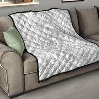 Personalised Tonga White Sunday Quilt Tropical Plant With Polynesian Pattern - Wonder Print Shop