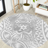 personalised-tonga-white-sunday-round-carpet-tropical-plant-with-polynesian-pattern