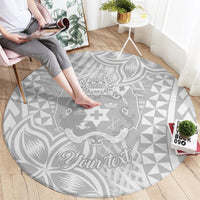 personalised-tonga-white-sunday-round-carpet-tropical-plant-with-polynesian-pattern