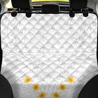 Tonga White Sunday Back Car Seat Cover Polynesian Plumeria Tribal Simple LT9 - Wonder Print Shop