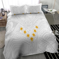 Tonga White Sunday Bedding Set Polynesian Plumeria Tribal Simple LT9 - Wonder Print Shop