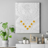 Tonga White Sunday Canvas Wall Art Polynesian Plumeria Tribal Simple LT9 - Wonder Print Shop