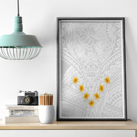 Tonga White Sunday Canvas Wall Art Polynesian Plumeria Tribal Simple LT9 - Wonder Print Shop