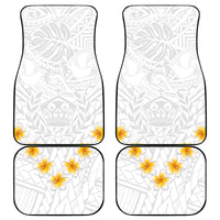 Tonga White Sunday Car Mats Polynesian Plumeria Tribal Simple LT9 - Wonder Print Shop