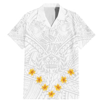 Tonga White Sunday Family Matching Mermaid Dress and Hawaiian Shirt Polynesian Plumeria Tribal Simple LT9 - Wonder Print Shop
