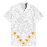 Tonga White Sunday Family Matching Mermaid Dress and Hawaiian Shirt Polynesian Plumeria Tribal Simple LT9 - Wonder Print Shop