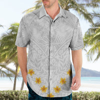 Tonga White Sunday Hawaiian Shirt Polynesian Plumeria Tribal Simple - Wonder Print Shop