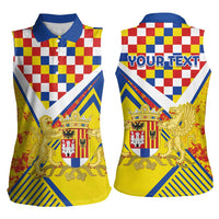 Personalized Belgium Antwerp Province Women Sleeveless Polo Shirt